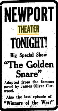 Newport Theater - MAY 18 1922 AD